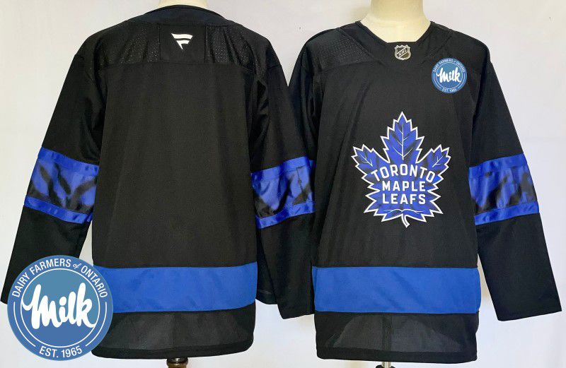 Men Toronto Maple Leafs Blank Black Fanatics 2025 NHL Jersey style 3